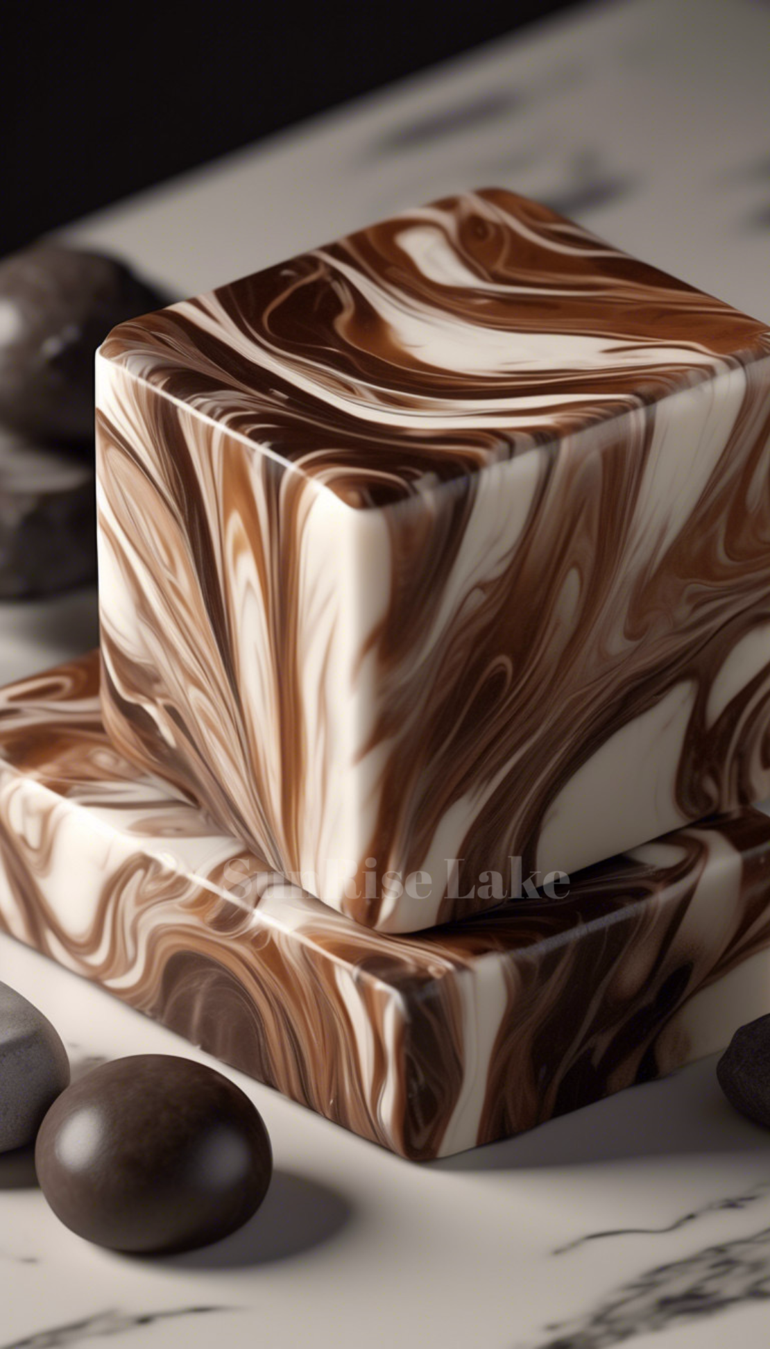 Ebony and Ivory (chocolate soap)