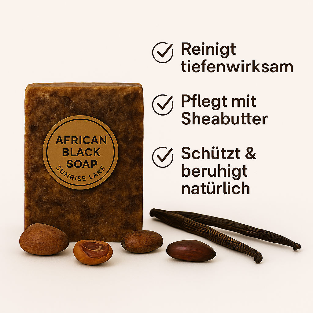 African black soap - Afrikanische  schwarze Seife